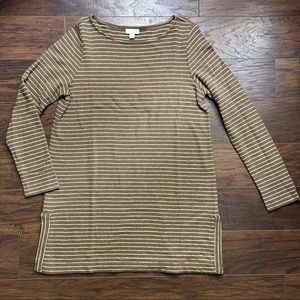 J. Jill Tunic Striped Sweater Medium